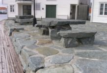 Stein av naturlig sementert sand