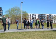 Befaring på Fornebu i regi av FAGUS