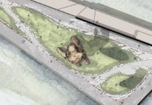 Lokal stein og naturfrø i parken utenfor Munchmuseet