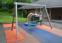 Dyprensing av plasstøpt fallunderlag av gummi