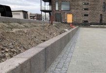 Bearbeidet vrakstein fra anortosittbrudd til uteanlegg i Stavanger