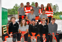 Fjorten lærlinger med hver sin fadder