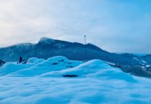 En utsmykket rundkjøring gjenspeiler Rondane