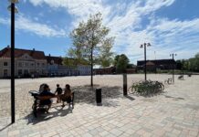 Det store torget i Nyborg på Fyn er fornyet